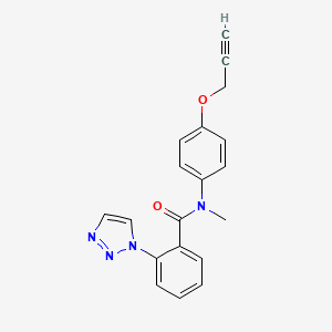 N-methyl-N-(4-prop-2-ynoxyphenyl)-2-(triazol-1-yl)benzamide