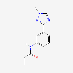 molecular formula C12H14N4O B7649274 N-[3-(1-methyl-1,2,4-triazol-3-yl)phenyl]propanamide 