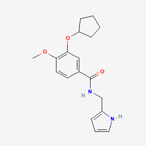 3-cyclopentyloxy-4-methoxy-N-(1H-pyrrol-2-ylmethyl)benzamide