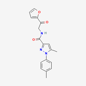 N-[2-(furan-2-yl)-2-oxoethyl]-5-methyl-1-(4-methylphenyl)pyrazole-3-carboxamide