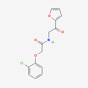 molecular formula C14H12ClNO4 B7649341 2-(2-chlorophenoxy)-N-[2-(furan-2-yl)-2-oxoethyl]acetamide 