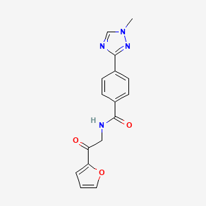 N-[2-(furan-2-yl)-2-oxoethyl]-4-(1-methyl-1,2,4-triazol-3-yl)benzamide