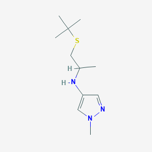 N-(1-tert-butylsulfanylpropan-2-yl)-1-methylpyrazol-4-amine