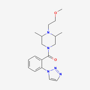 molecular formula C18H25N5O2 B7649364 [4-(2-Methoxyethyl)-3,5-dimethylpiperazin-1-yl]-[2-(triazol-1-yl)phenyl]methanone 