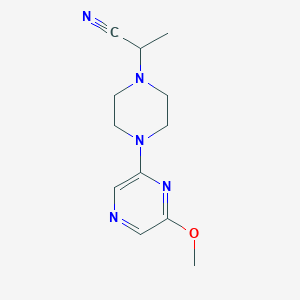 molecular formula C12H17N5O B7649398 2-[4-(6-Methoxypyrazin-2-yl)piperazin-1-yl]propanenitrile 