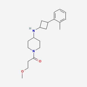 3-Methoxy-1-[4-[[3-(2-methylphenyl)cyclobutyl]amino]piperidin-1-yl]propan-1-one