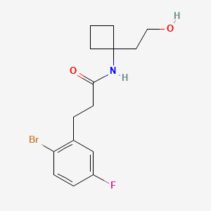 3-(2-bromo-5-fluorophenyl)-N-[1-(2-hydroxyethyl)cyclobutyl]propanamide