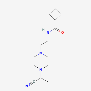 N-[2-[4-(1-cyanoethyl)piperazin-1-yl]ethyl]cyclobutanecarboxamide