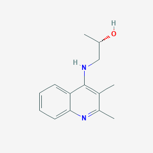 molecular formula C14H18N2O B7649420 (2S)-1-[(2,3-dimethylquinolin-4-yl)amino]propan-2-ol 