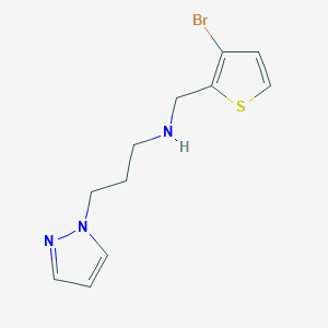 N-[(3-bromothiophen-2-yl)methyl]-3-pyrazol-1-ylpropan-1-amine