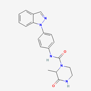 N-(4-indazol-1-ylphenyl)-2-methyl-3-oxopiperazine-1-carboxamide