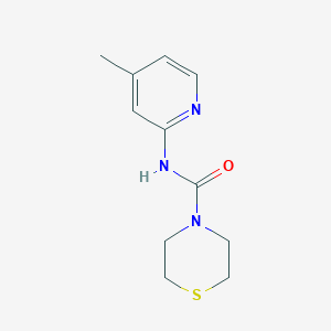 molecular formula C11H15N3OS B7649519 N-(4-methylpyridin-2-yl)thiomorpholine-4-carboxamide 