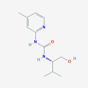 molecular formula C12H19N3O2 B7649535 1-[(2S)-1-hydroxy-3-methylbutan-2-yl]-3-(4-methylpyridin-2-yl)urea 