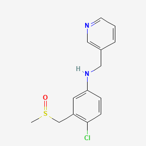 4-chloro-3-(methylsulfinylmethyl)-N-(pyridin-3-ylmethyl)aniline