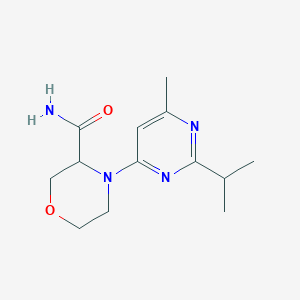 molecular formula C13H20N4O2 B7649576 4-(6-Methyl-2-propan-2-ylpyrimidin-4-yl)morpholine-3-carboxamide 