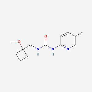 molecular formula C13H19N3O2 B7649584 1-[(1-Methoxycyclobutyl)methyl]-3-(5-methylpyridin-2-yl)urea 