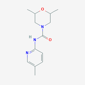 molecular formula C13H19N3O2 B7649597 2,6-dimethyl-N-(5-methylpyridin-2-yl)morpholine-4-carboxamide 