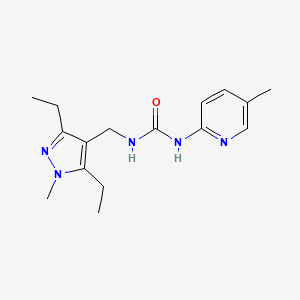 1-[(3,5-Diethyl-1-methylpyrazol-4-yl)methyl]-3-(5-methylpyridin-2-yl)urea