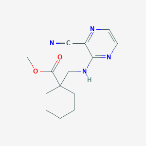 Methyl 1-[[(3-cyanopyrazin-2-yl)amino]methyl]cyclohexane-1-carboxylate