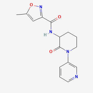 5-methyl-N-(2-oxo-1-pyridin-3-ylpiperidin-3-yl)-1,2-oxazole-3-carboxamide