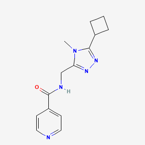 N-[(5-cyclobutyl-4-methyl-1,2,4-triazol-3-yl)methyl]pyridine-4-carboxamide