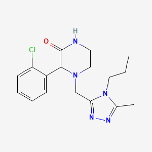 3-(2-Chlorophenyl)-4-[(5-methyl-4-propyl-1,2,4-triazol-3-yl)methyl]piperazin-2-one