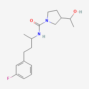 N-[4-(3-fluorophenyl)butan-2-yl]-3-(1-hydroxyethyl)pyrrolidine-1-carboxamide