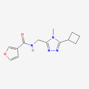 molecular formula C13H16N4O2 B7649729 N-[(5-cyclobutyl-4-methyl-1,2,4-triazol-3-yl)methyl]furan-3-carboxamide 