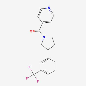 Pyridin-4-yl-[3-[3-(trifluoromethyl)phenyl]pyrrolidin-1-yl]methanone