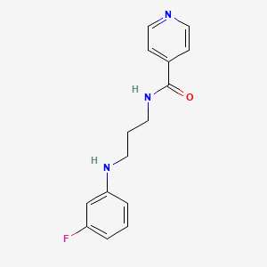 N-[3-(3-fluoroanilino)propyl]pyridine-4-carboxamide