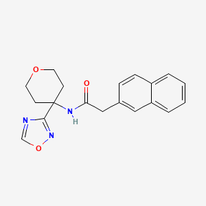 2-naphthalen-2-yl-N-[4-(1,2,4-oxadiazol-3-yl)oxan-4-yl]acetamide