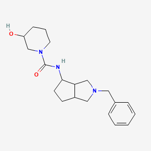 N-(2-benzyl-3,3a,4,5,6,6a-hexahydro-1H-cyclopenta[c]pyrrol-4-yl)-3-hydroxypiperidine-1-carboxamide