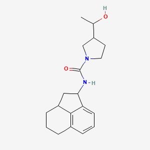 molecular formula C19H26N2O2 B7649783 N-(1,2,3,3a,4,5-hexahydroacenaphthylen-1-yl)-3-(1-hydroxyethyl)pyrrolidine-1-carboxamide 