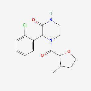 3-(2-Chlorophenyl)-4-(3-methyloxolane-2-carbonyl)piperazin-2-one