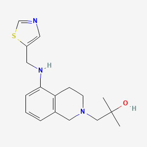 molecular formula C17H23N3OS B7649796 2-methyl-1-[5-(1,3-thiazol-5-ylmethylamino)-3,4-dihydro-1H-isoquinolin-2-yl]propan-2-ol 