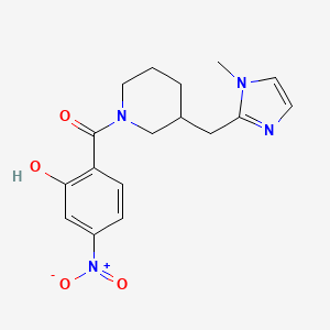 (2-Hydroxy-4-nitrophenyl)-[3-[(1-methylimidazol-2-yl)methyl]piperidin-1-yl]methanone