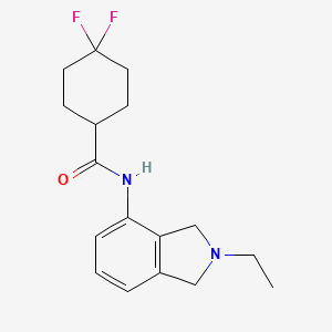 molecular formula C17H22F2N2O B7649805 N-(2-ethyl-1,3-dihydroisoindol-4-yl)-4,4-difluorocyclohexane-1-carboxamide 