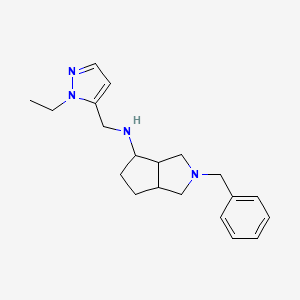 2-benzyl-N-[(2-ethylpyrazol-3-yl)methyl]-3,3a,4,5,6,6a-hexahydro-1H-cyclopenta[c]pyrrol-4-amine