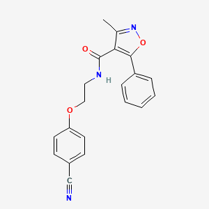 N-[2-(4-cyanophenoxy)ethyl]-3-methyl-5-phenyl-1,2-oxazole-4-carboxamide