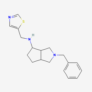 molecular formula C18H23N3S B7649814 2-benzyl-N-(1,3-thiazol-5-ylmethyl)-3,3a,4,5,6,6a-hexahydro-1H-cyclopenta[c]pyrrol-4-amine 