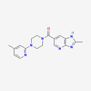 molecular formula C18H20N6O B7649818 (2-methyl-1H-imidazo[4,5-b]pyridin-6-yl)-[4-(4-methylpyridin-2-yl)piperazin-1-yl]methanone 