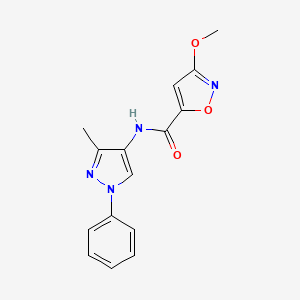 3-methoxy-N-(3-methyl-1-phenylpyrazol-4-yl)-1,2-oxazole-5-carboxamide