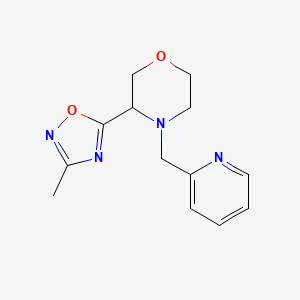 molecular formula C13H16N4O2 B7649866 3-(3-Methyl-1,2,4-oxadiazol-5-yl)-4-(pyridin-2-ylmethyl)morpholine 