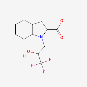 molecular formula C13H20F3NO3 B7649883 Methyl 1-(3,3,3-trifluoro-2-hydroxypropyl)-2,3,3a,4,5,6,7,7a-octahydroindole-2-carboxylate 