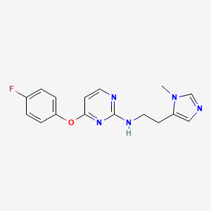 4-(4-fluorophenoxy)-N-[2-(3-methylimidazol-4-yl)ethyl]pyrimidin-2-amine