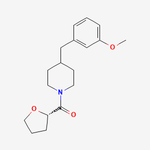 molecular formula C18H25NO3 B7649907 [4-[(3-methoxyphenyl)methyl]piperidin-1-yl]-[(2S)-oxolan-2-yl]methanone 