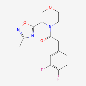 2-(3,4-Difluorophenyl)-1-[3-(3-methyl-1,2,4-oxadiazol-5-yl)morpholin-4-yl]ethanone