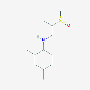 molecular formula C12H25NOS B7649920 2,4-dimethyl-N-(2-methylsulfinylpropyl)cyclohexan-1-amine 