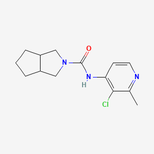 N-(3-chloro-2-methylpyridin-4-yl)-3,3a,4,5,6,6a-hexahydro-1H-cyclopenta[c]pyrrole-2-carboxamide