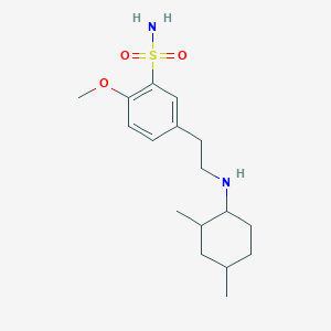 molecular formula C17H28N2O3S B7649941 5-[2-[(2,4-Dimethylcyclohexyl)amino]ethyl]-2-methoxybenzenesulfonamide 